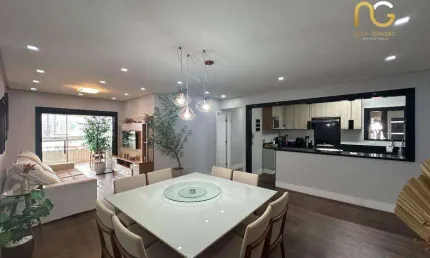 Apartamento com 4 dormitórios à venda, 165 m² por r$ 1.800.000,00 - vila guilhermina - praia grande/sp