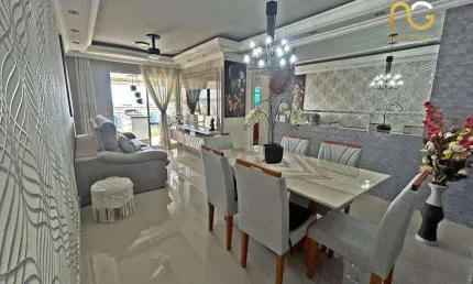 Apartamento luxuoso com 2 dormitórios à venda, 95 m² por r$ 990.000 - boqueirão - praia grande/sp