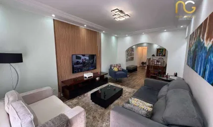 APARTAMENTO DE 3 DORMITÓRIOS COM 2 VAGAS DEMARCADAS À VENDA NA OCIAN - PRAIA GRANDE