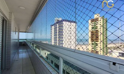 Apartamento com vista mar à  80 m da praia , guilhermina r$ 540.000,00
