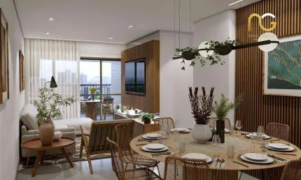 Apartamento com 3 dormitórios à venda, 119 m² por r$ 790.000,00 - vila guilhermina - praia grande/sp