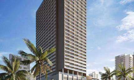 Lançamento de Alto Padrão - Apartamento tipo Flat Frente Praia - 01 dormitorio - Bairro Tupi/Praia Grande-SP