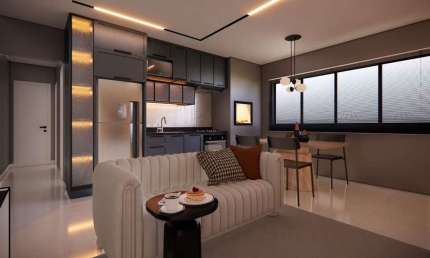 Apto com 57m², possui 2 quartos sendo 1 suíte e 1 vaga.