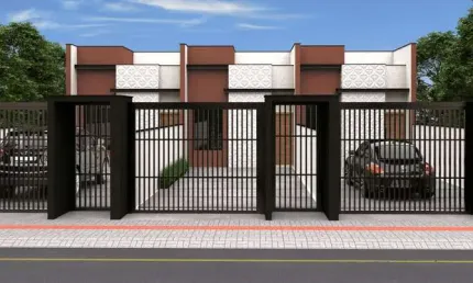 Geminado planta baixa com 4.4 de abertura, possui 2 quartos.