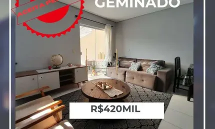 Sobrado Geminado com 75m² possui 7m de abertura e 3 quartos.