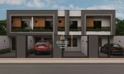Sobrado geminado no saguaçu com 4m de abertura 76,22m²,  2 suítes e 1 vagas.