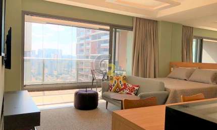 Studio a venda no Brooklin, mobiliado ,  1 quarto 1  vaga