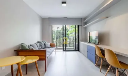 Studio mobiliado a venda em Higienópolis, 1 quarto sem vaga