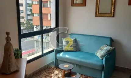 Apartamento studio à venda no centro, república, 1 quarto, 1 vaga, mobiliado