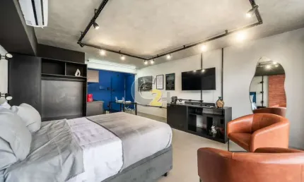 Apartamento studio a venda no centro, 1 quarto,  sem vaga