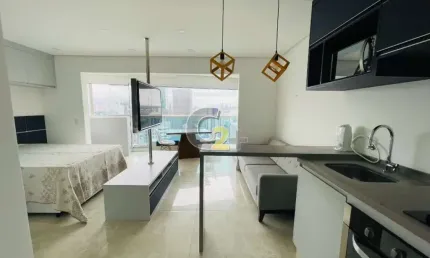 Apartamento Studio mobiliado à venda em Pinheiros com 1 quarto, 1 vaga