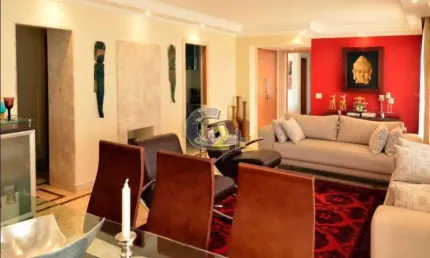 Apartamento á venda na Pompéia com 190m² mobiliado,  3 quartos, 3 suítes, 4 vagas de garagem