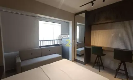 Apartamento Studio, mobiliado à venda em Pinheiros com 1 quarto, varanda,  sem vaga