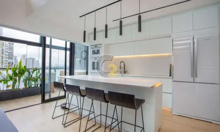Apartamento Mobiliado à venda no Campo Belo com 2 quartos, 1 Suíte, 2 vagas