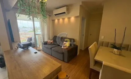 Apartamento mobiliado à venda na água branca, 58m², 2 quartos, 1 suíte e 1 vaga.