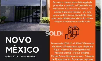 Terreno à venda, 1138 m² por r$ 135.000,00 - zona rural - patrocínio paulista/sp