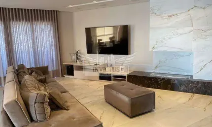 Apartamento mobiliado com 3 suítes no edifício green residence para comprar, 327m² - jardim, santo andré/sp.