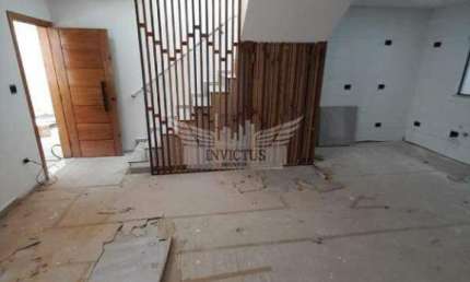 Sobrado NOVO com 3 Dormitórios à Venda, 100m² - Jardim das Maravilhas, Santo André/SP.