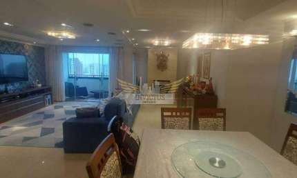 Apartamento com 3 Suítes Mobiliado no Edifício Viareggio para Comprar, 198m² - Vila Bastos, Santo André/SP.