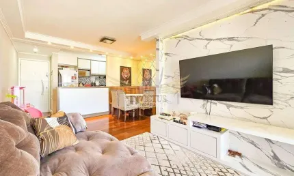 Apartamento com 3 quartos rico em armários no condomínio praça jardim para comprar, 94m² - vila valparaíso, santo andré/sp.