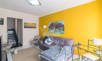 Sobrado Geminado com 3 Quartos para Comprar, 140m² - Campestre, Santo André/SP.