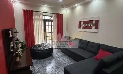 Sobrado com 3 Quartos para Comprar, 241m² - Vila Linda, Santo André/SP.