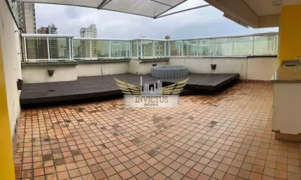 Cobertura com 3 suítes no condomínio dalga para alugar, 192m² - bairro jardim, santo andré/sp.