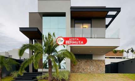 Condomínio Alphaville: Sobrado novo moderno à venda 5 suítes, sauna, armários. Aceita permuta