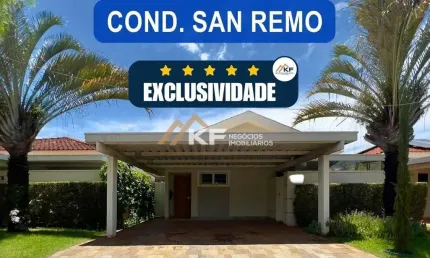 Casa à venda Condomínio San Remo: 3 quartos, Suíte e Piscina - Ribeirão Preto/ SP