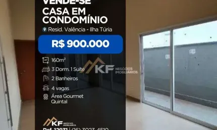 Casa em condomínio á venda -cond. valência - ribeirão preto/sp