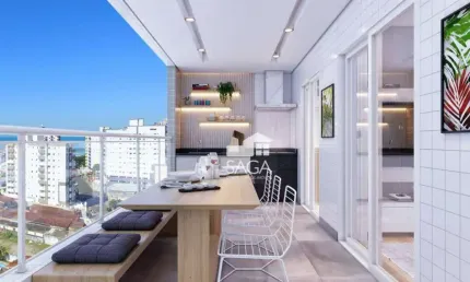 Apartamento com 2 dormitórios à venda, 76 m² por R$ 488.300,00 - Mirim - Praia Grande/SP