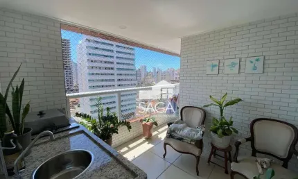 Apartamento com 1 dormitório à venda, 57 m² por R$ 370.000,00 - Vila Guilhermina - Praia Grande/SP