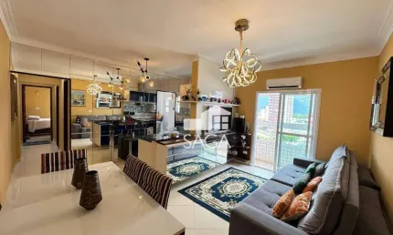Apartamento com 2 dormitórios à venda, 78 m² por r$ 550.000,00 - caiçara - praia grande/sp