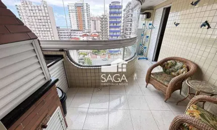 Vista mar na quadra da praia! apartamento com 2 dormitórios à venda, 83 m² por r$ 630.000 - vila guilhermina - praia grande/sp