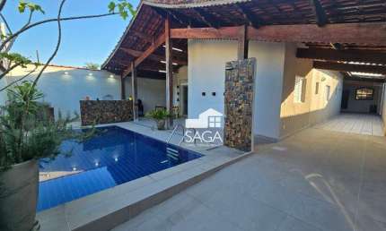 Casa Térrea Isolada com 4 Suítes e Piscina – 205m² | Venda R$2.600.000 ou Aluguel R$12.000 – Canto do Forte, Praia Grande/SP