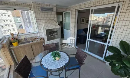 Lazer de Clube! Apartamento com 2 dormitórios à venda, 104 m² por R$ 765.000 - Boqueirão - Praia Grande/SP