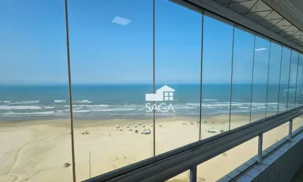 Oportunidade frente mar! apartamento com 2 dormitórios à venda, 69 m² por r$ 440.000 - balneario maracanã - praia grande/sp