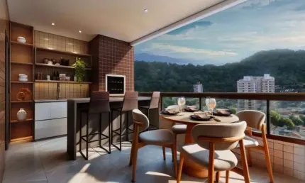 Lançamento com 120 meses para pagar! Apartamento com 3 dormitórios à venda, 127 m² por R$ 1.278.400 - Canto do Forte - Praia Grande/SP