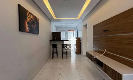 Casa com 2 dormitórios para alugar, 45 m² por r$ 2.200,00/mês - aviação - praia grande/sp