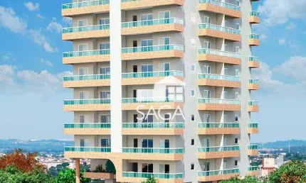 Apartamento com 2 dormitórios à venda, 67 m² por R$ 456.579,89 - Caiçara - Praia Grande/SP