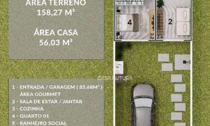 Casa com 2 dormitórios à venda, 56 m² por R$ 310.000,00 - Arvoredo - Pinheiral/RJ