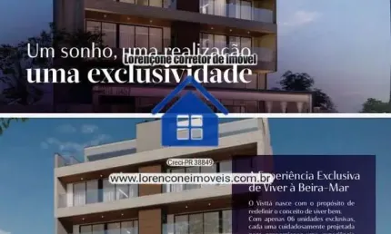 Apartamento para Venda em Matinhos, Gaivotas, 3 suítes, 4 banheiros, 2 vagas