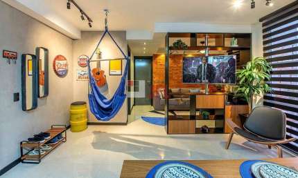 Apartamento de 2 quartos revertido para 1 com suíte e sala ampliada - UP Barra Condomínio Clube - Anil - Jacarepaguá