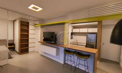 Apartamento com 1 dormitório para alugar, 47 m² - Cambuí - Campinas/SP
