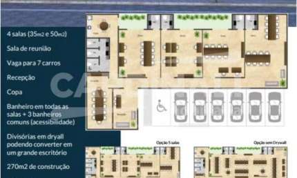 Sala com banheiro privativo 1 recepção 1 sala de reuniões 1 Copa 3 banheiro com acessibilidade 7 vagas de estacionamentos Ponto de esquina  Excelente localização: 4 quarteirões da Santa casa, 1 quarte