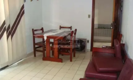 Apartamento MOBILIADO na Aviação, Sacada, 200 metros da praia, só na Imobiliária em Praia Grande.