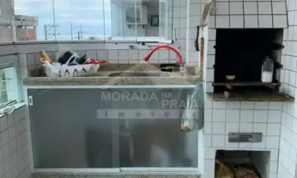 Apartamento 2 dormitórios, mobiliado, lazer, 10 mts mar, confira na imobiliária em praia grande.
