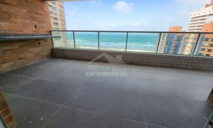 Apartamento na aviação com linda vista ao mar, 2 dormitórios, 2 vagas, lazer, só na praia grande.