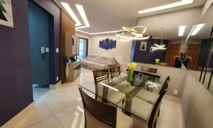 Apartamento todo mobiliado e decorado no canto do forte, 3 dormitórios, confira em praia grande.
