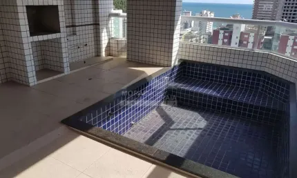 Apartamento ENORME no FORTE, 4 suítes, 3 vagas, lazer, só na imobiliária em Praia Grande.